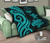 Marshall Islands Premium Quilt - Turquoise Tentacle Turtle Crest 10