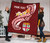 Fiji Custom Personalised Premium Quilt- Fiji Seal  Polynesian Patterns Plumeria (Red) 3
