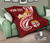 Fiji Custom Personalised Premium Quilt- Fiji Seal  Polynesian Patterns Plumeria (Red) 10