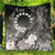 Cook Islands Custom Personalised Premium Quilt - Humpback Whale with Tropical Flowers (White) 1