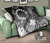 Cook Islands Custom Personalised Premium Quilt - Humpback Whale with Tropical Flowers (White) 10