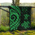 Fiji Polynesian Premium Quilt - Green Tentacle Turtle Crest 7