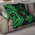 Fiji Polynesian Premium Quilt - Green Tentacle Turtle Crest 8