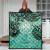 Federated States of Micronesia Premium Quilt - Vintage Floral Pattern Green Color 3