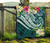 Kosrae Polynesian Premium Quilt - Summer Plumeria (Turquoise) 8