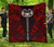 Marquesas Islands Premium Quilt - Marquesas Islands Tiki Face Polynesian Red Tattoo 1