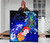 Pohnpei Custom Personalised Premium Quilt - Humpback Whale with Tropical Flowers (Blue) 3
