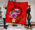 Samoa Polynesian Custom Personalised Premium Quilt - Floral With Seal Red 2