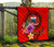 Samoa Polynesian Custom Personalised Premium Quilt - Floral With Seal Red 8