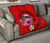 Samoa Polynesian Custom Personalised Premium Quilt - Floral With Seal Red 9