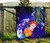 Tahiti Premium Quilt - Humpback Whale with Tropical Flowers (Blue) 7