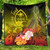 Guam Custom Personalised Premium Quilt  - Humpback Whale with Tropical Flowers (Yellow) 1