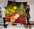 Marshall Islands Custom Personalised Premium Quilt - Humpback Whale with Tropical Flowers (Yellow) 2