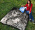 Polynesian Hawaii Custom Personalised Premium Quilt - Kanaka Maoli  Humpback Whale with Tropical Flowers (White) 6