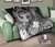 Polynesian Hawaii Custom Personalised Premium Quilt - Kanaka Maoli  Humpback Whale with Tropical Flowers (White) 10
