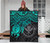 Hawaii Polynesian Premium Quilt - Kanaka Maoli & Turquoise Turtle Hibiscus 4
