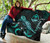 Guam Polynesian Premium Quilt - Turtle With Blooming Hibiscus Turquoise (Xyander Ver) 5
