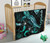 Guam Polynesian Premium Quilt - Turtle With Blooming Hibiscus Turquoise (Xyander Ver) 9