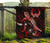 Pohnpei Polynesian Premium Quilt - Turtle With Blooming Hibiscus Red 6