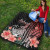 Pohnpei Premium Quilt - Red Polynesian Hibiscus Pattern Style 5