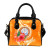 Marshall Islands Polynesian Custom Personalised Shoulder Handbag - Orange Floral With Seal 1 Marshall Islands Polynesian Custom Personalised Shoulder Handbag - Orange Floral With Seal 1