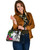 Wallis And Futuna Shoulder Handbag White - Turtle Plumeria Banana Leaf 3