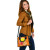 Palau Polynesian Shoulder Handbag - Orange Floral With Seal 7