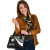 Marshall Islands Custom Personalised Shoulder Handbag - White Polynesian Tentacle Tribal Pattern 3
