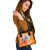 Federated States Of Micronesia Custom Personalised Shoulder Handbag - Orange Floral With Seal 4