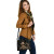 Wallis And Futuna Polynesian Shoulder Handbag - Gold Tribal Wave 6