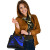 Vanuatu Custom Personalised Shoulder Handbag - Blue Polynesian Tentacle Tribal Pattern 3