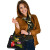 Wallis And Futuna Polynesian Custom Personalised Shoulder Handbag - Plumeria Tribal 3