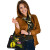 New Caledonia Polynesian Custom Personalised Shoulder Handbag - Plumeria Tribal 3