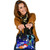 Fiji Shoulder Handbag - Humpback Whale With Tropical Flowers (Blue) 1