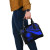 Northern Mariana Islands Shoulder Handbag - Blue Polynesian Tentacle Tribal Pattern 6