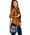 Fiji Polynesian Shoulder Handbag - Summer Plumeria (Black) 5