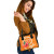 Kosrae Polynesian Custom Personalised Shoulder Handbag - Orange Floral With Seal 4