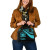 Samoa Shoulder Handbag - Turquoise Polynesian Tentacle Tribal Pattern 4