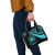 Samoa Shoulder Handbag - Turquoise Polynesian Tentacle Tribal Pattern 6