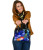 Chuuk Shoulder Handbag - Humpback Whale With Tropical Flowers (Blue) 2