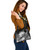 Tahiti Shoulder Handbag - Humpback Whale With Tropical Flowers (White) 2