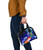 Marshall Islands Custom Personalised Shoulder Handbags - Humpback Whale With Tropical Flowers (Blue) 6
