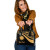 Nauru Custom Personalised Shoulder Handbag - Gold Polynesian Tentacle Tribal Pattern 1