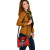 Samoa Polynesian Shoulder Handbag - Floral With Seal Red 2