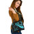 Cook Islands Custom Personalised Shoulder Handbag - Turquoise Polynesian Tentacle Tribal Pattern 2