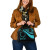 Cook Islands Custom Personalised Shoulder Handbag - Turquoise Polynesian Tentacle Tribal Pattern 4