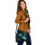 Cook Islands Custom Personalised Shoulder Handbag - Turquoise Polynesian Tentacle Tribal Pattern 5
