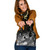 Tonga Custom Personalised Shoulder Handbag - Humpback Whale With Tropical Flowers (White) 1