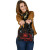 Samoa Polynesian Custom Personalised Shoulder Handbag - Red Tribal Wave 2