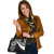 American Samoa Shoulder Handbag - White Polynesian Tentacle Tribal Pattern 3